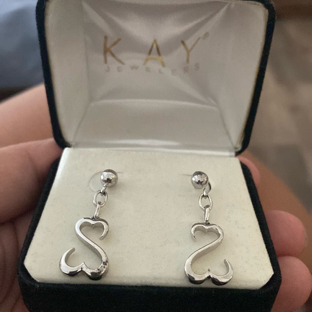 Sterling Silver heart earrings